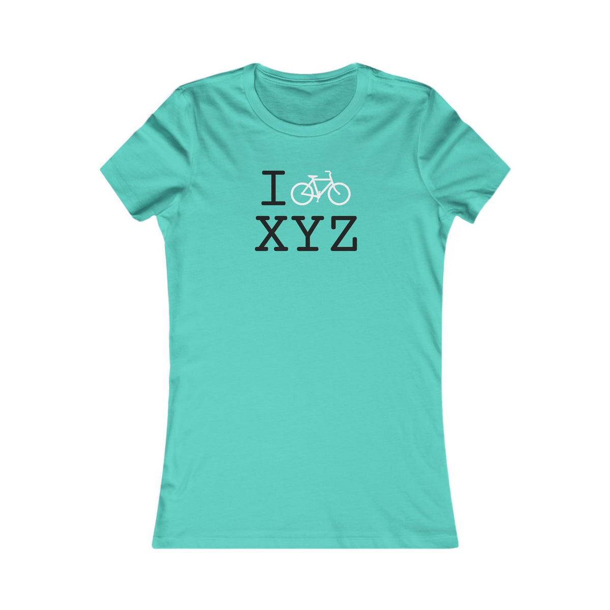I Bike women's T, white bike