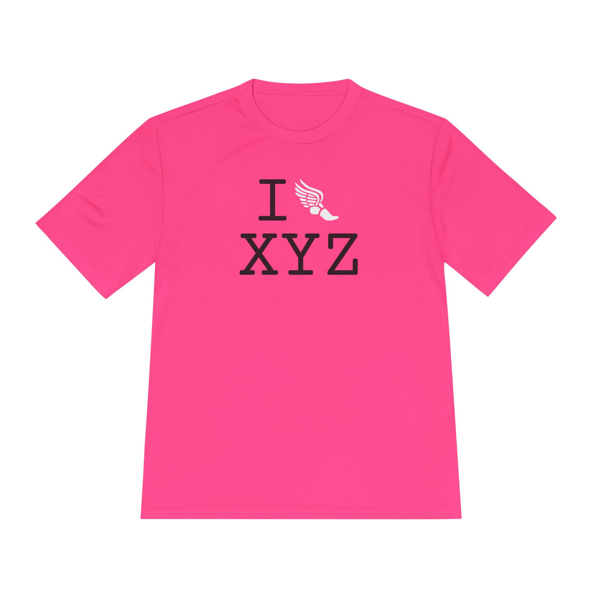 I Run athletic T, white logo