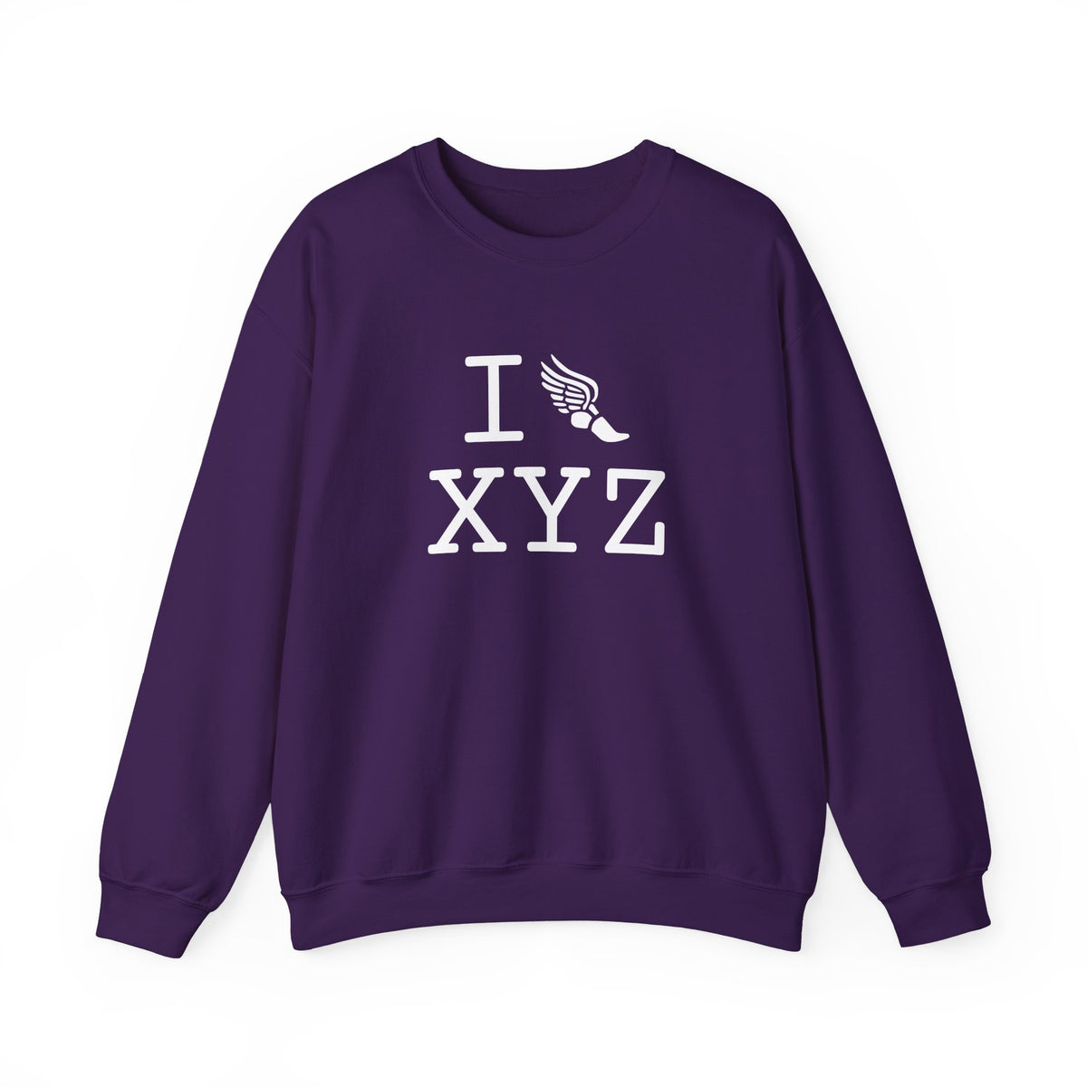 I Run sweatshirt, white logo