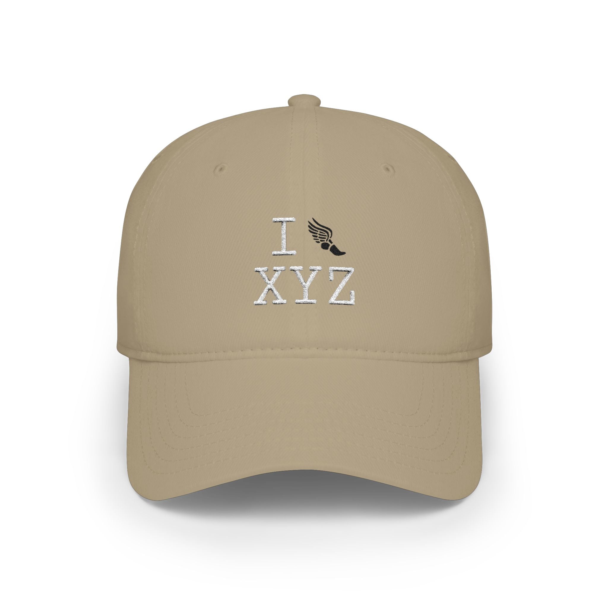 I Run baseball cap, black logo
