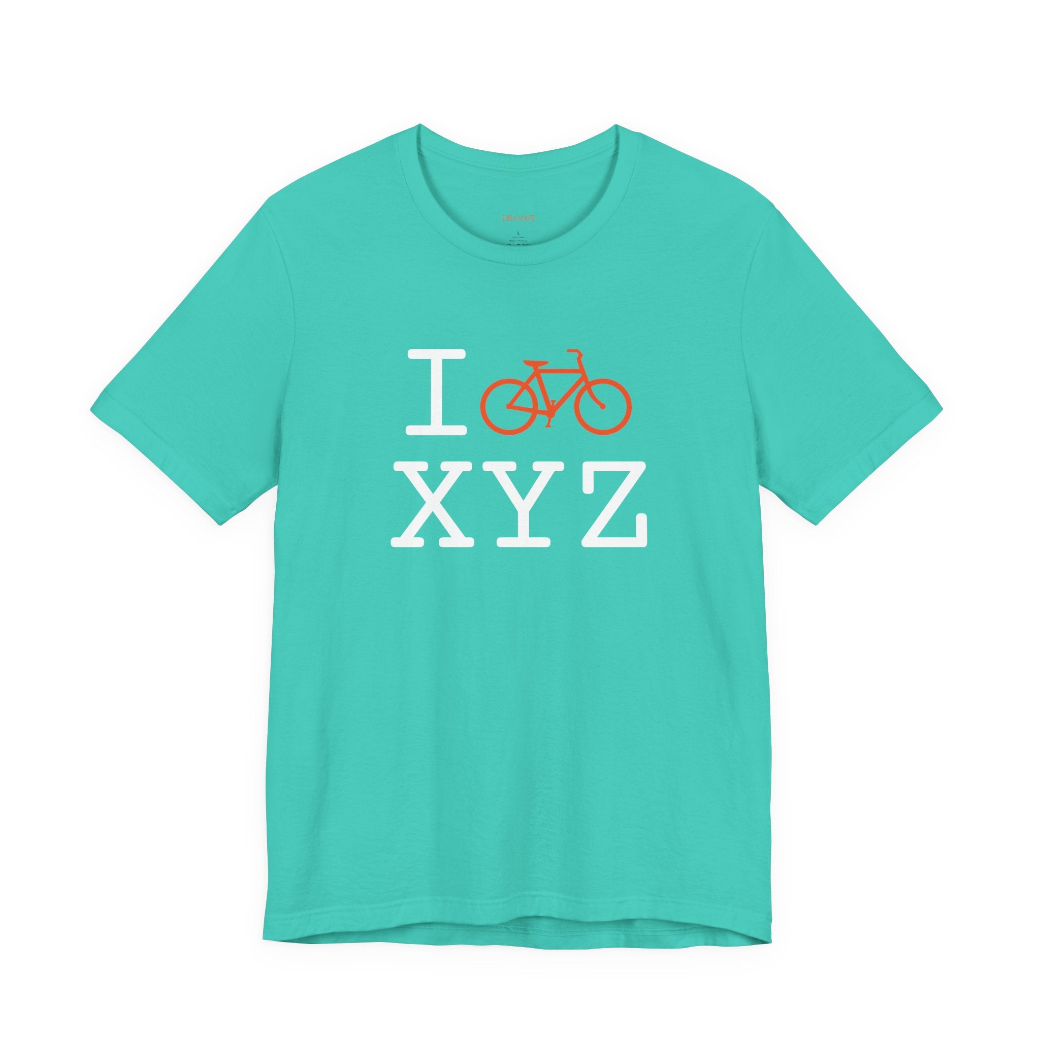 I Bike ___ unisex T, orange bike