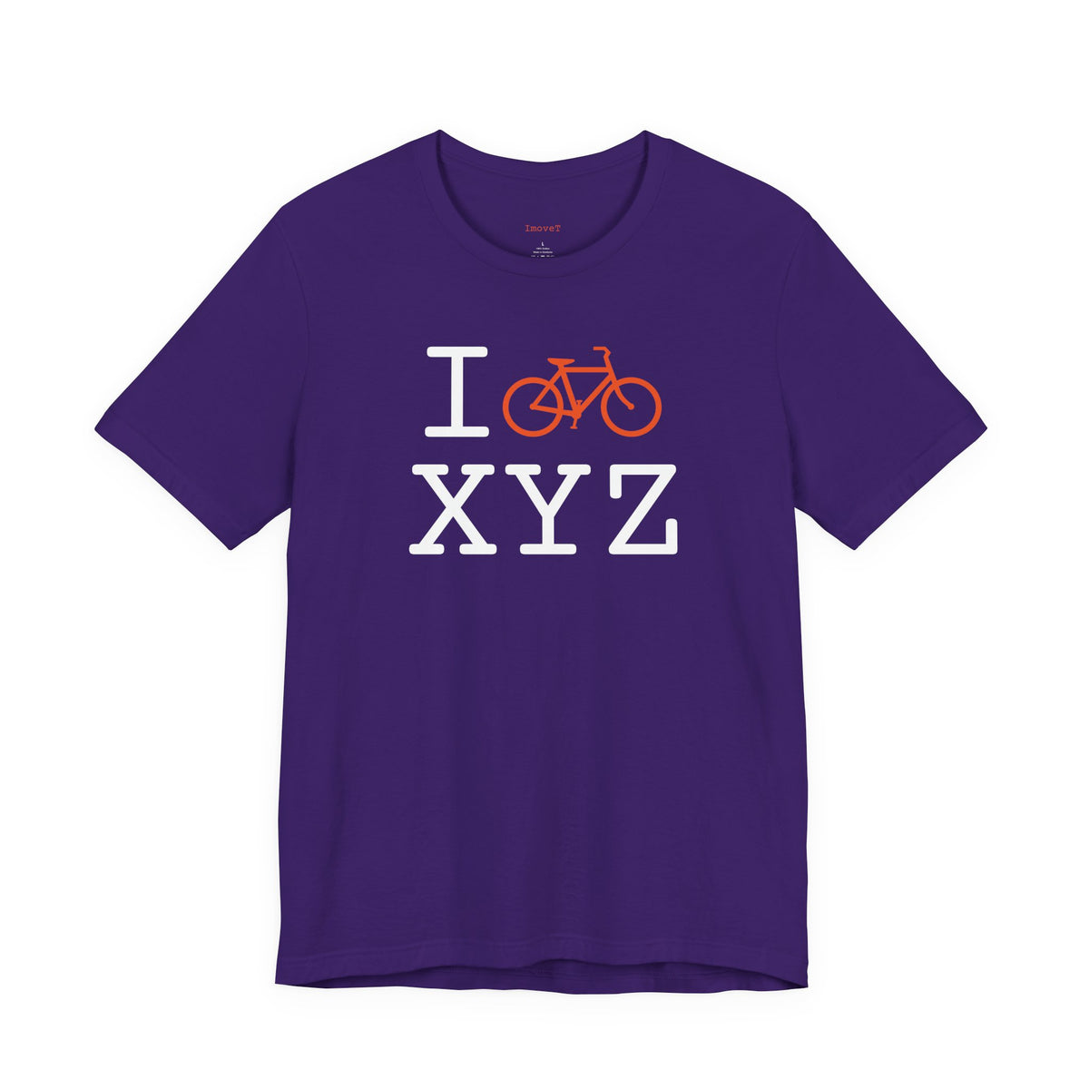 I Bike unisex T, orange bike