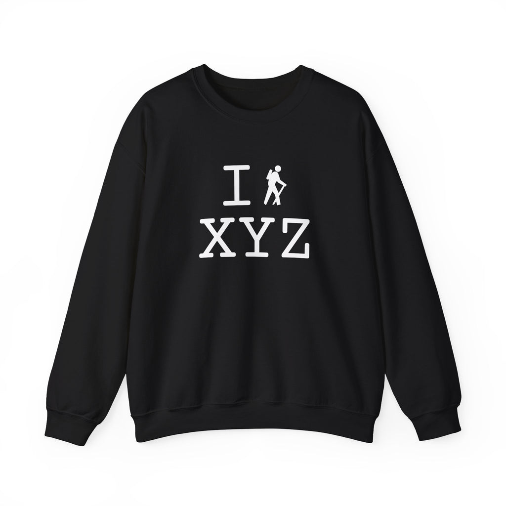 I Hike sweatshirt, white hiker