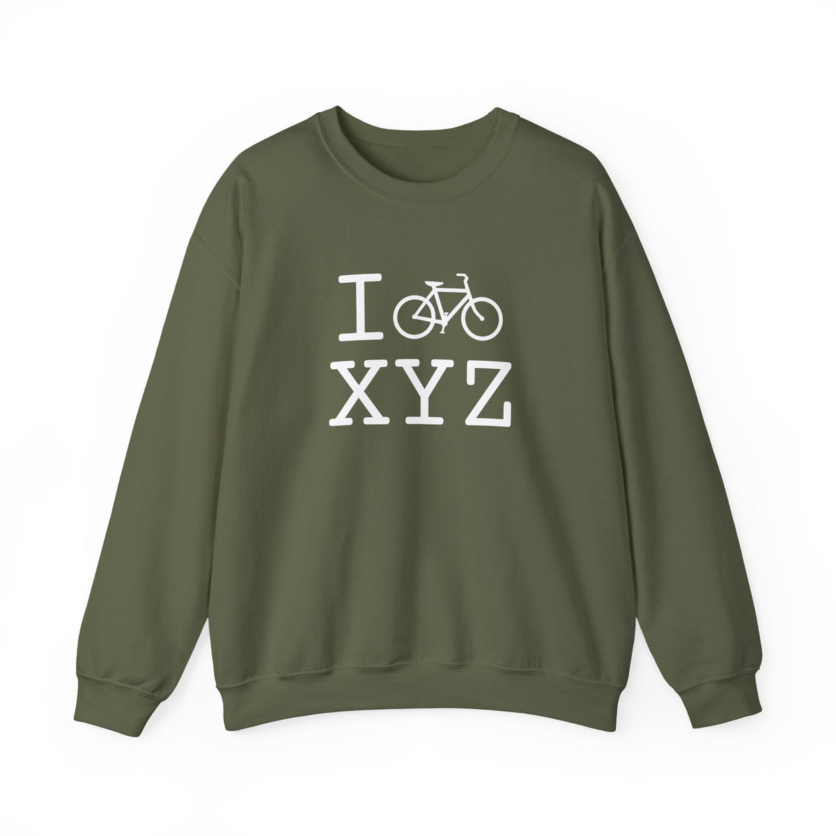 I Bike sweatshirt, white bike