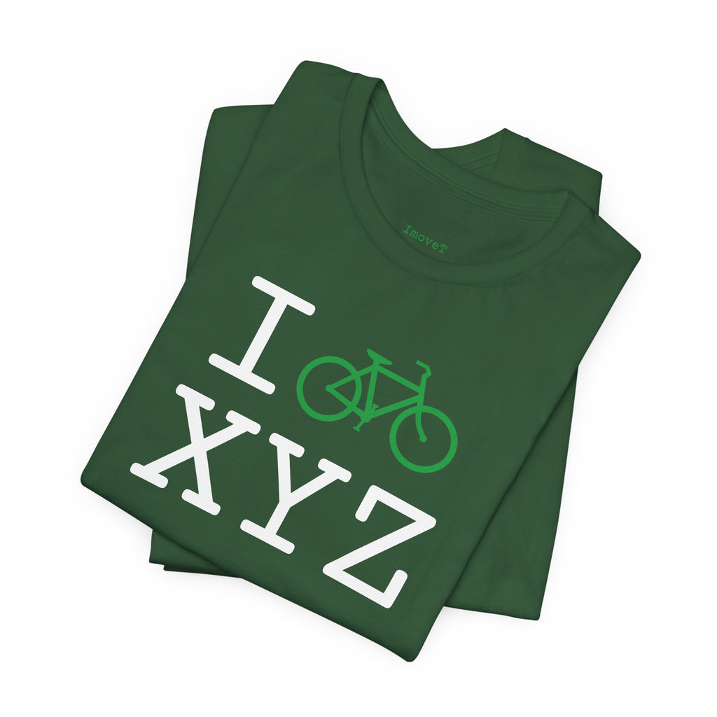 I Bike unisex T, green bike