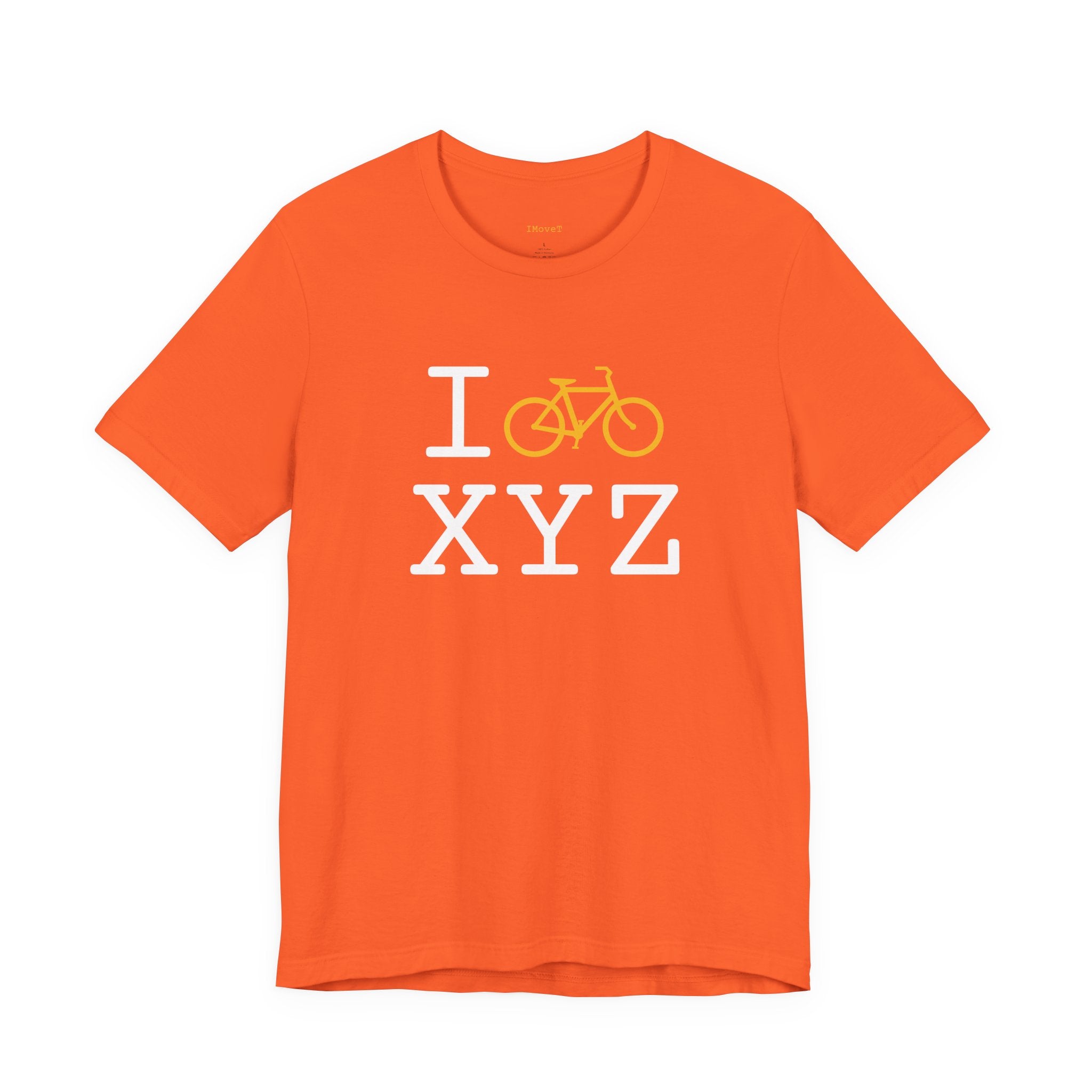 I Bike ___ unisex T, yellow bike