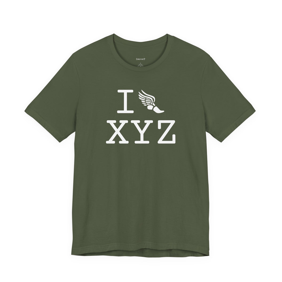 I Run unisex T, white logo