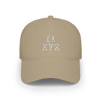 I Hike baseball cap, white hiker