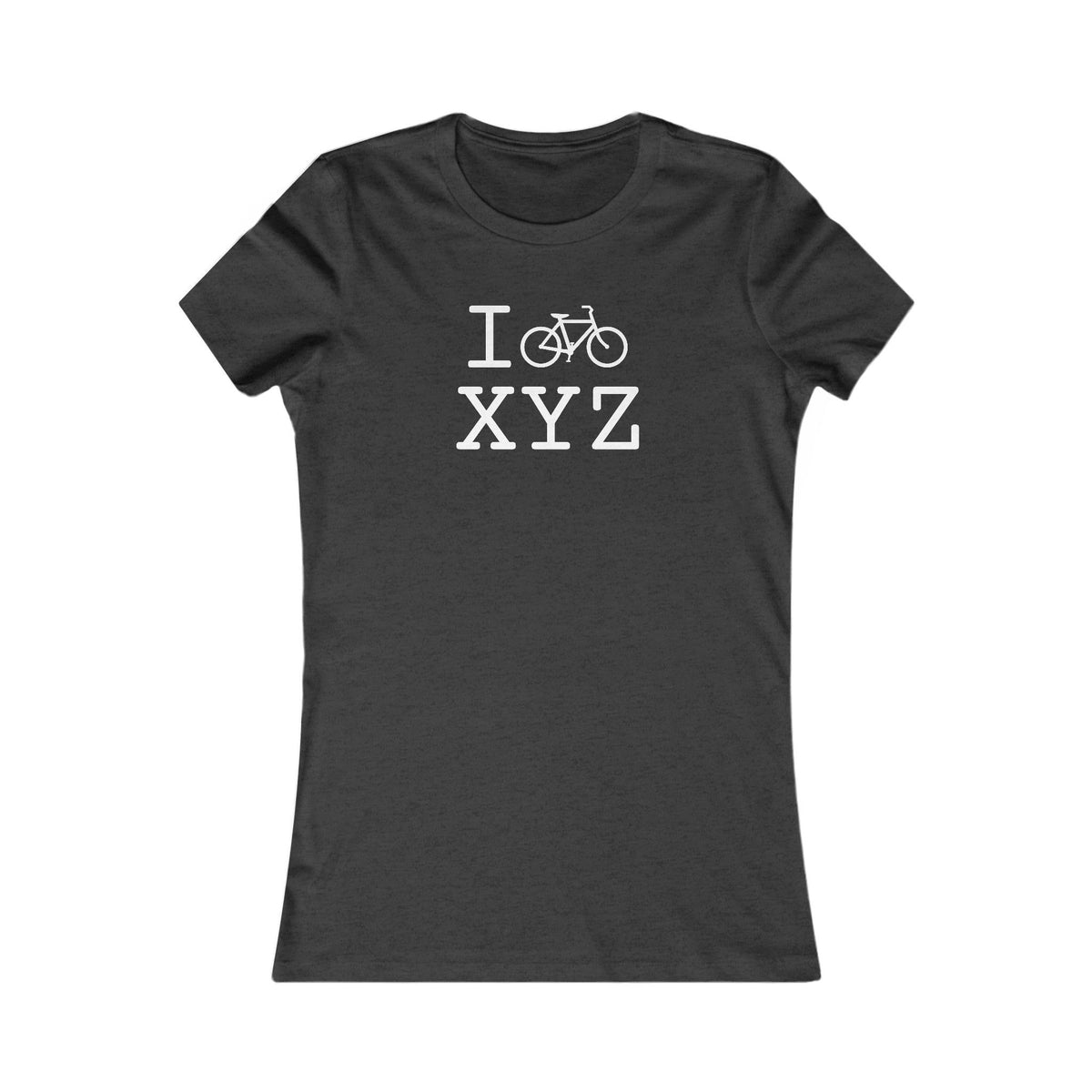 I Bike women's T, white bike