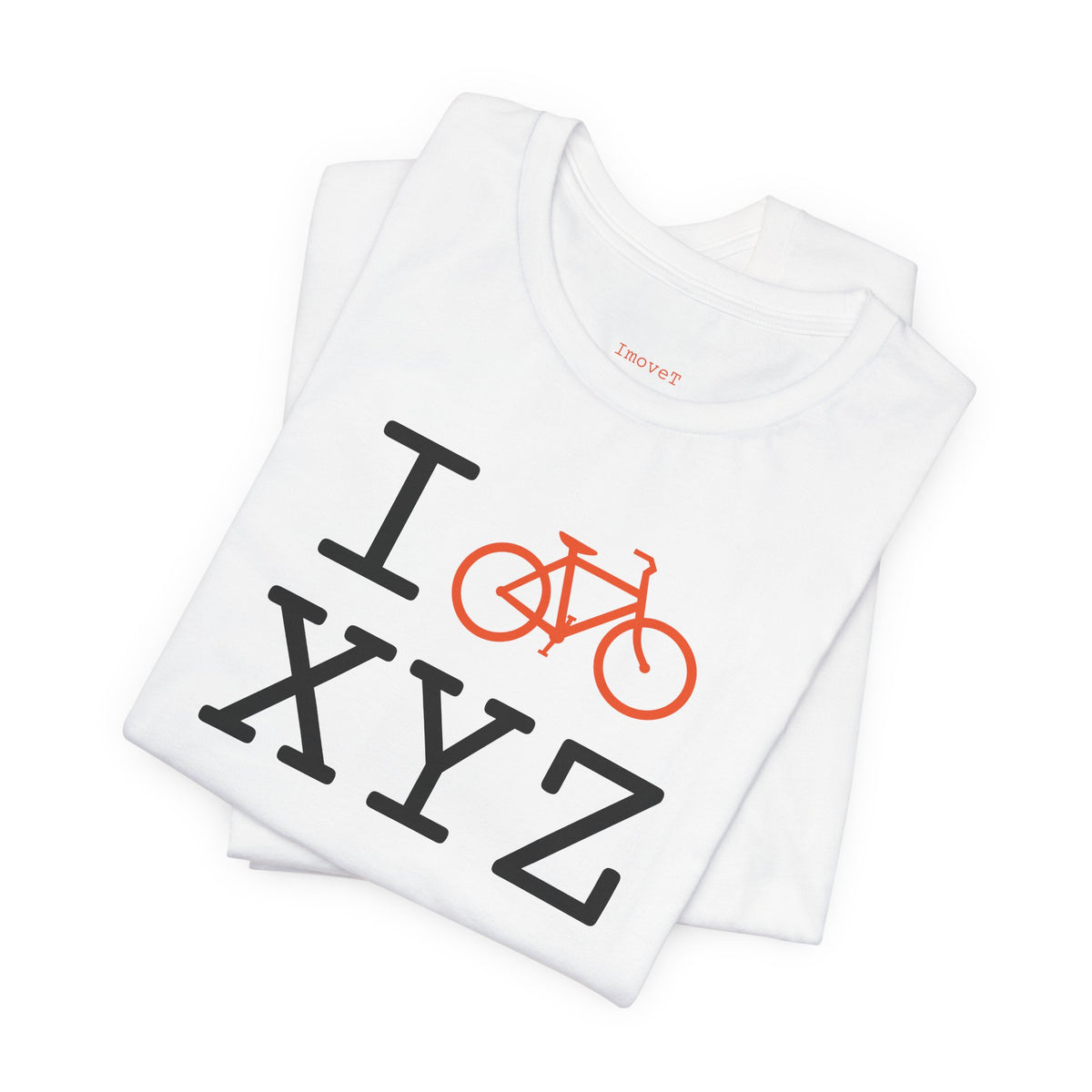 I Bike unisex T, orange bike
