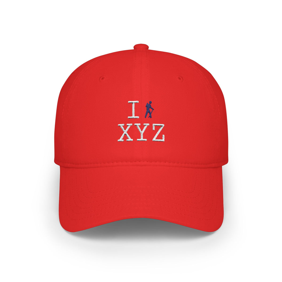 I Hike baseball cap, navy hiker