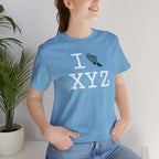 I Run unisex T, black logo