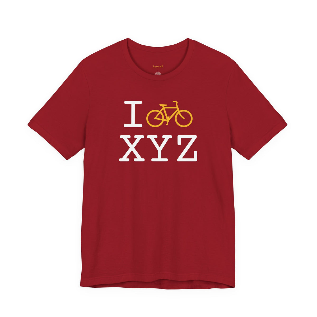 I Bike unisex T, yellow bike