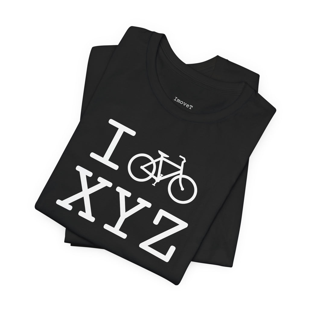 I Bike unisex T, white bike