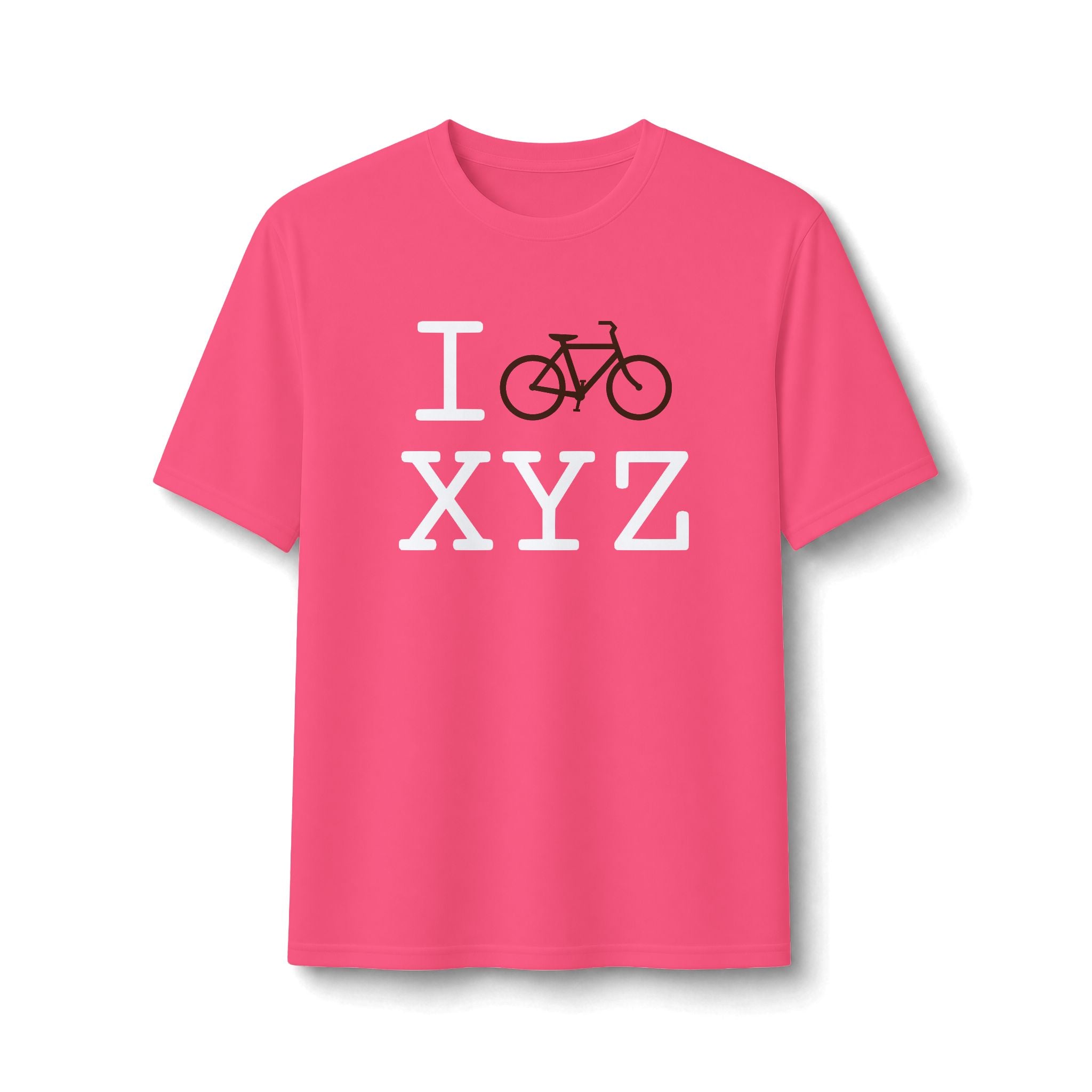 "I Bike ___" athletic T, brown bike