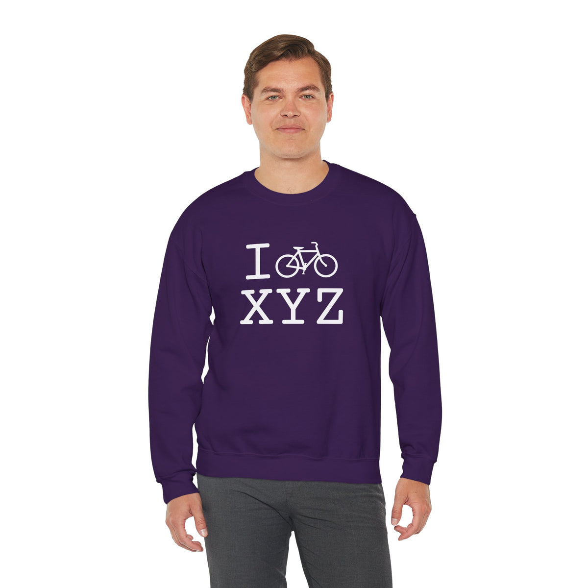 I Bike sweatshirt, white bike