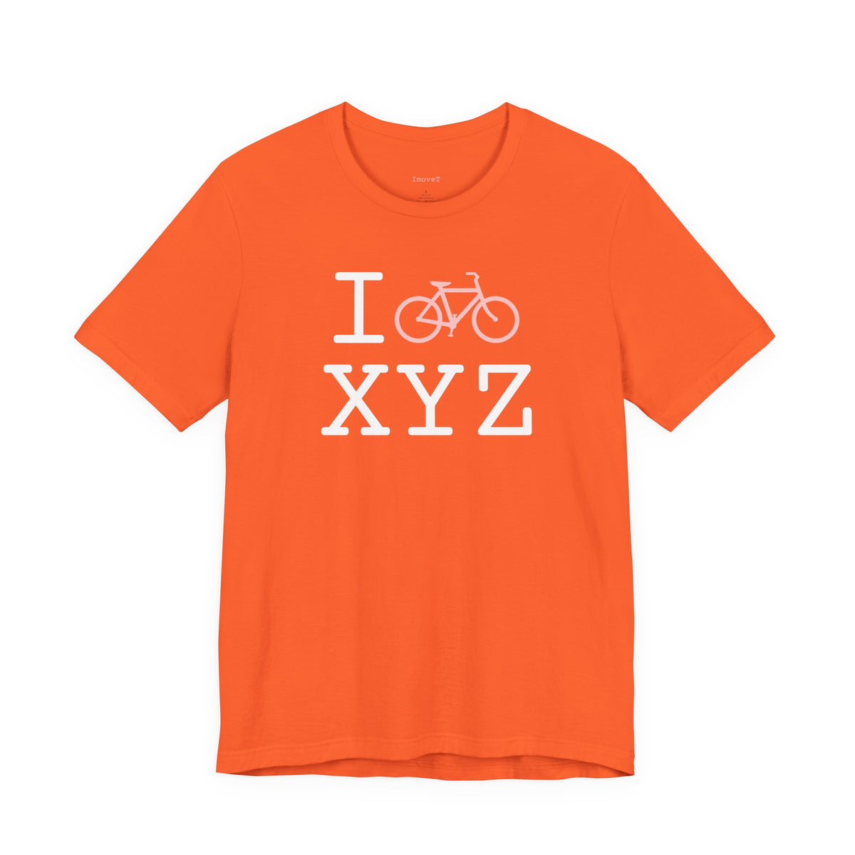 I Bike unisex T, pink bike