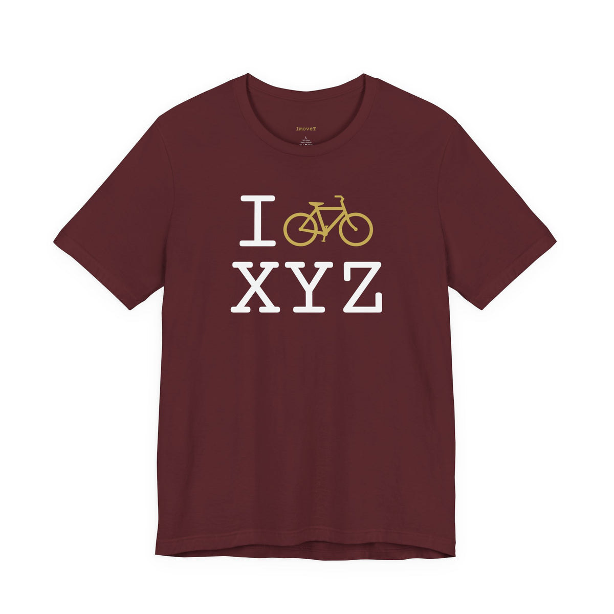 I Bike unisex T, gold bike