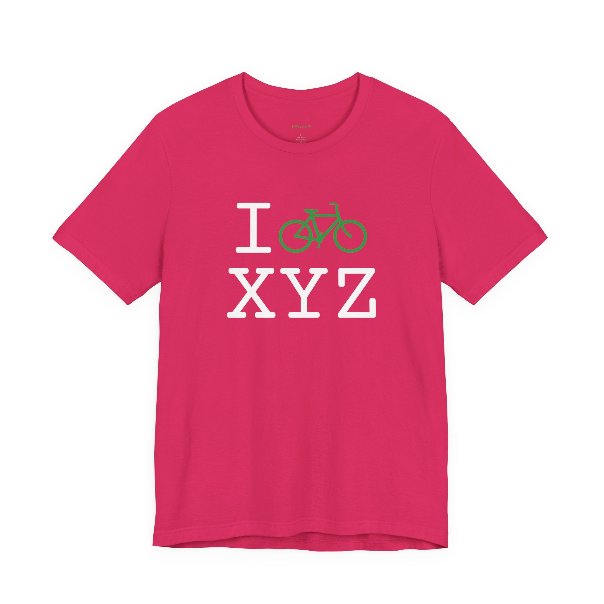 I Bike ___ unisex T, green bike