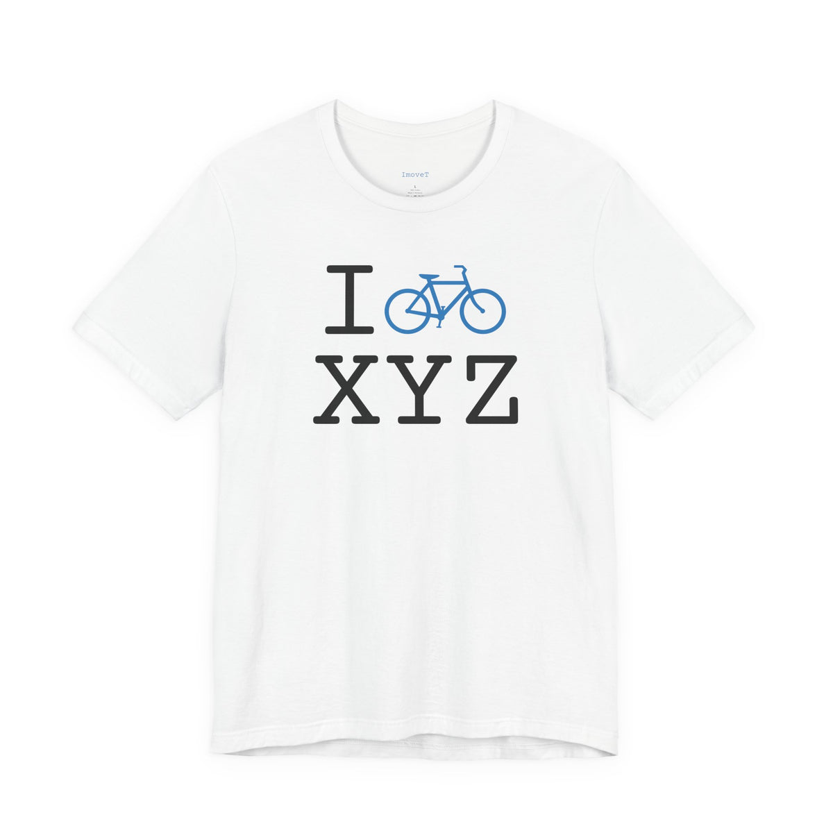 I Bike unisex T, light blue bike
