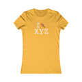 I Run women's T, dark orange logo