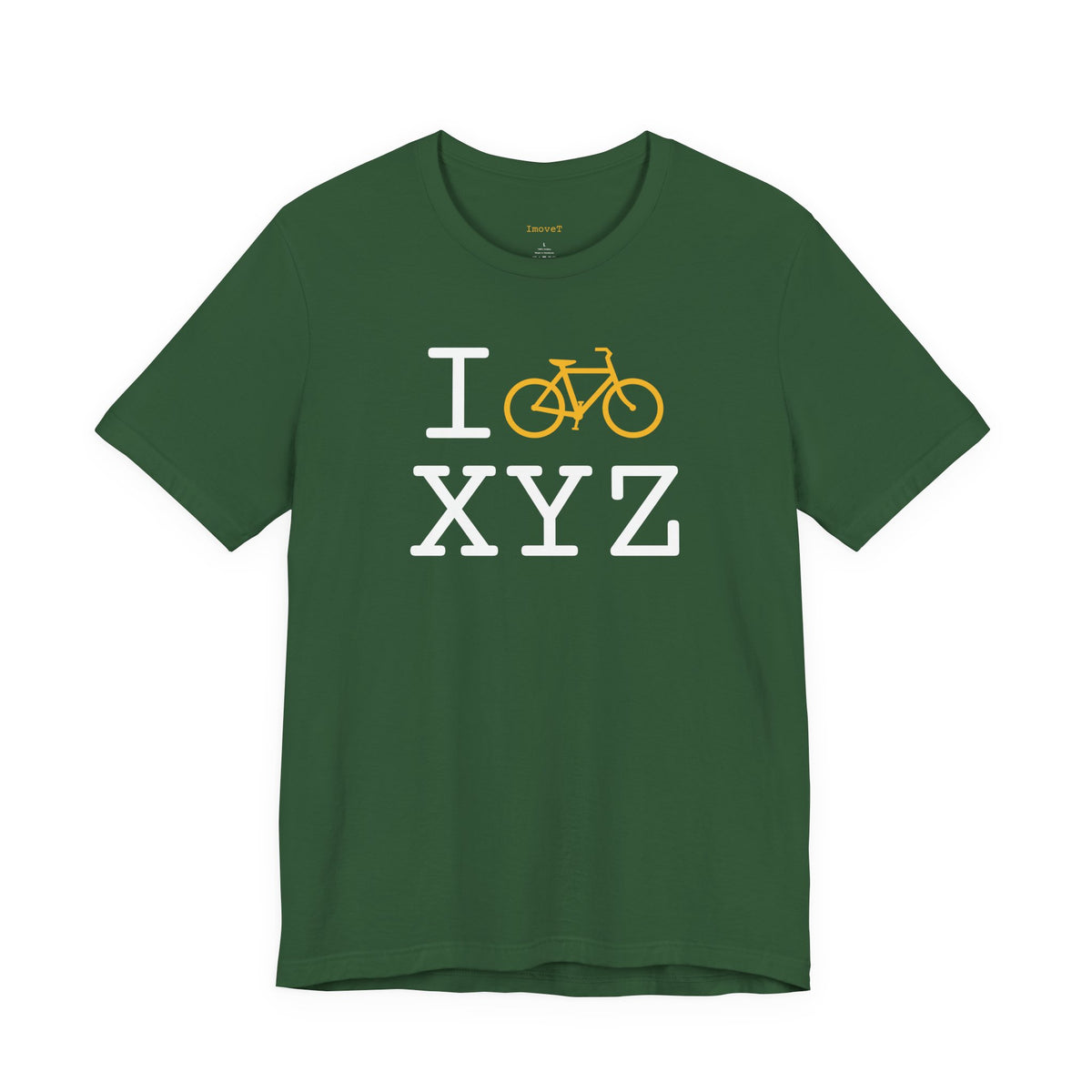 I Bike unisex T, yellow bike