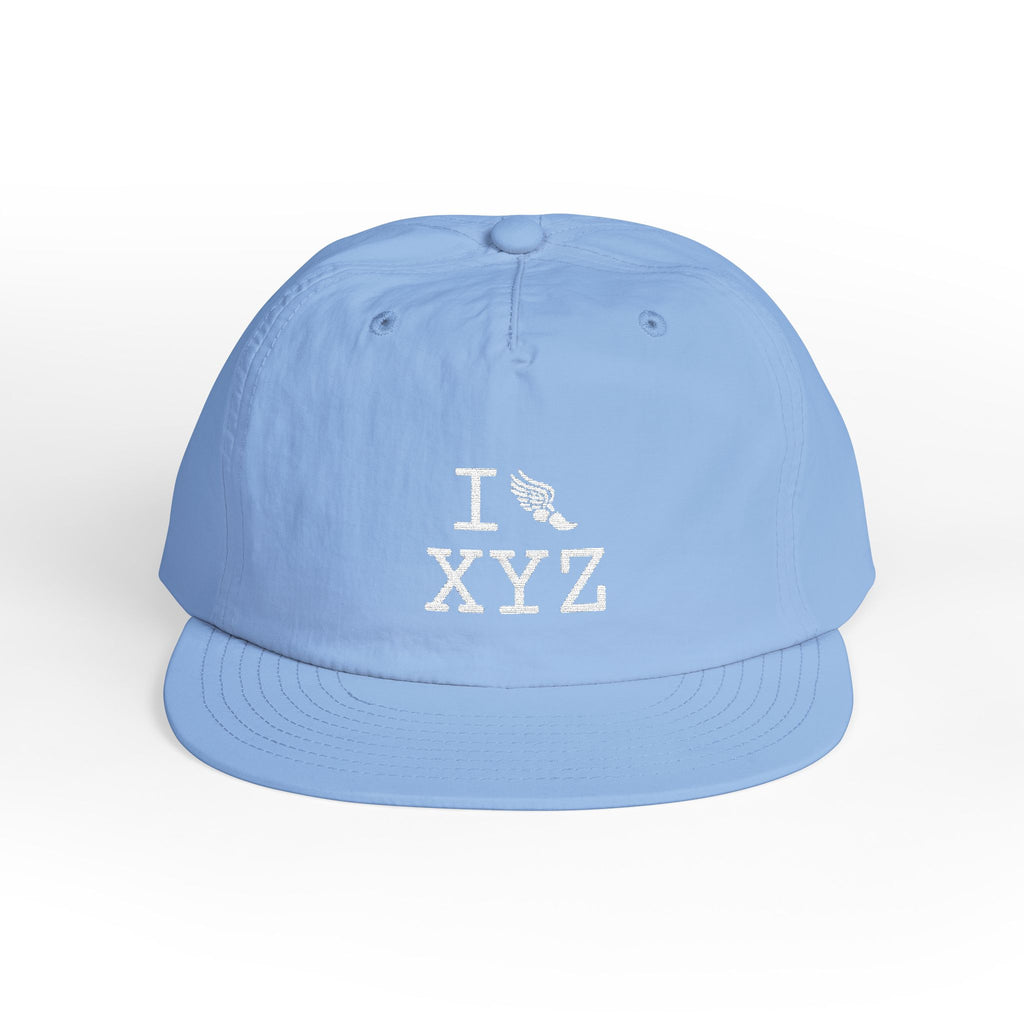 I Run athletic hat, white logo
