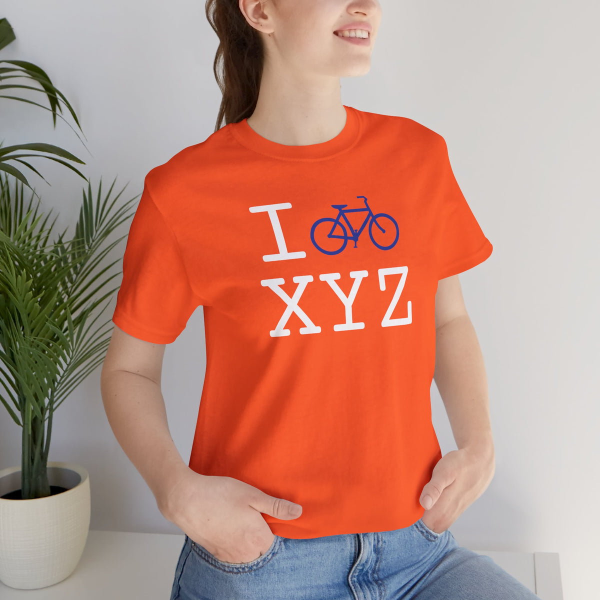 I Bike unisex T, blue bike