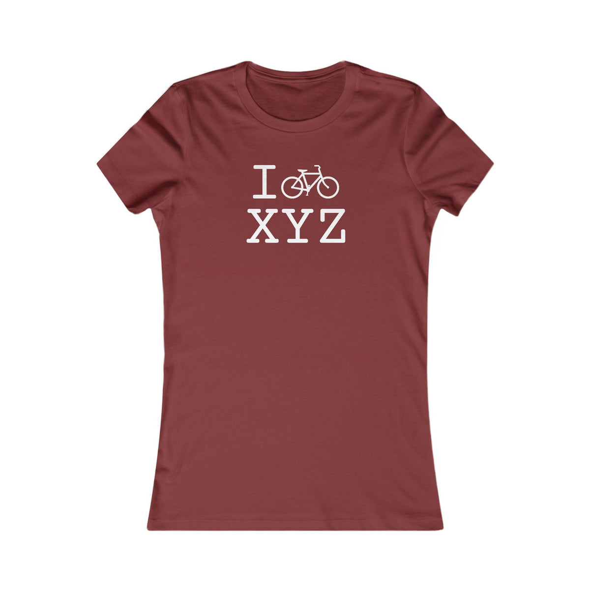 I Bike women's T, white bike