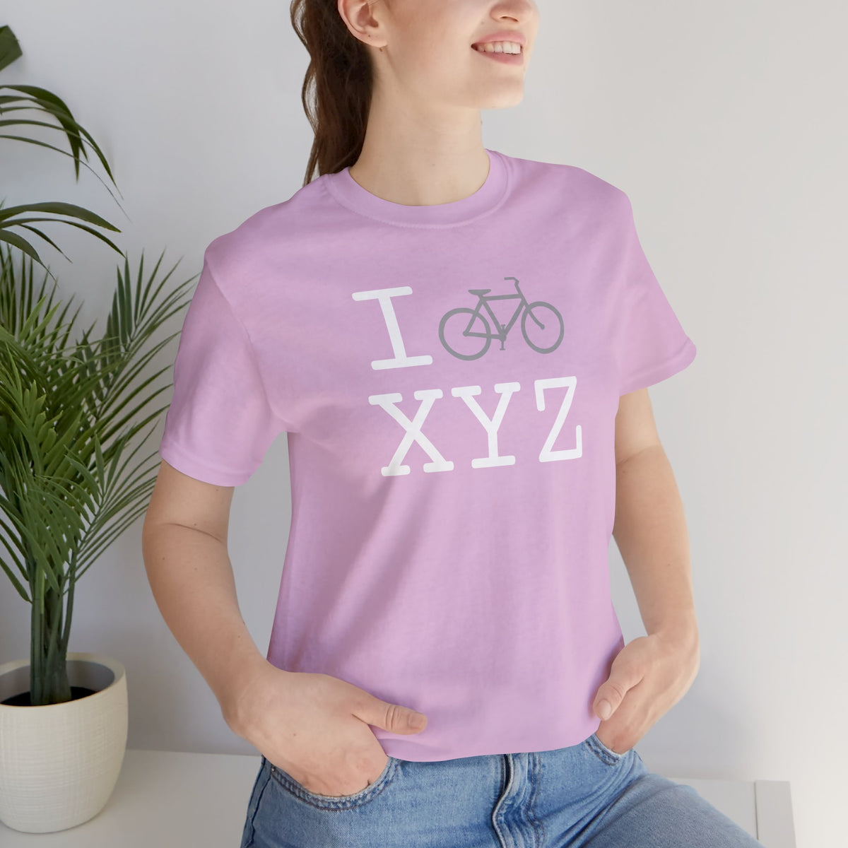 I Bike unisex T, grey bike