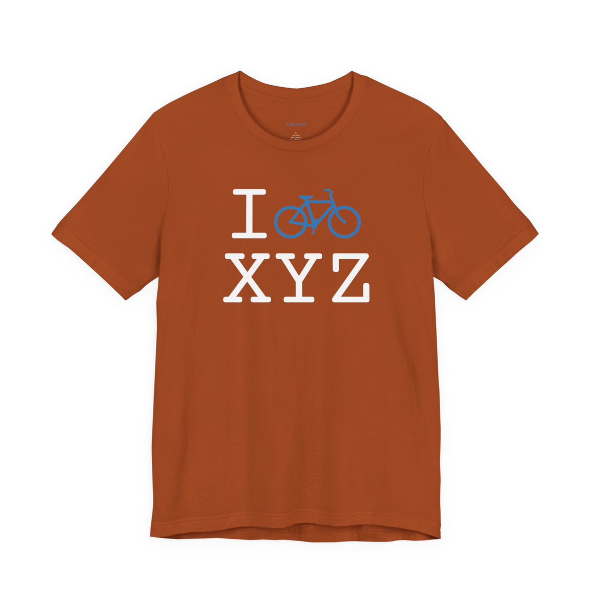 I Bike unisex T, light blue bike