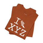 I Run unisex T, white logo