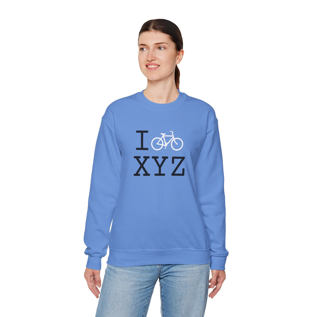 I Bike sweatshirt, white bike