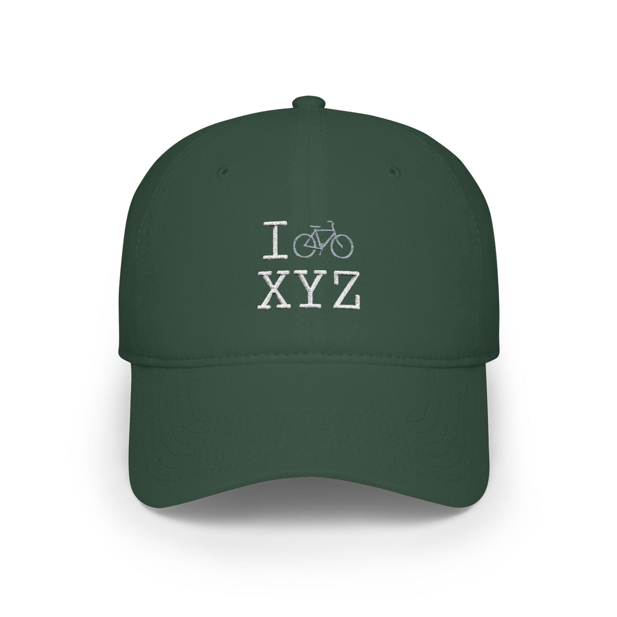 I Bike baseball cap, grey bike