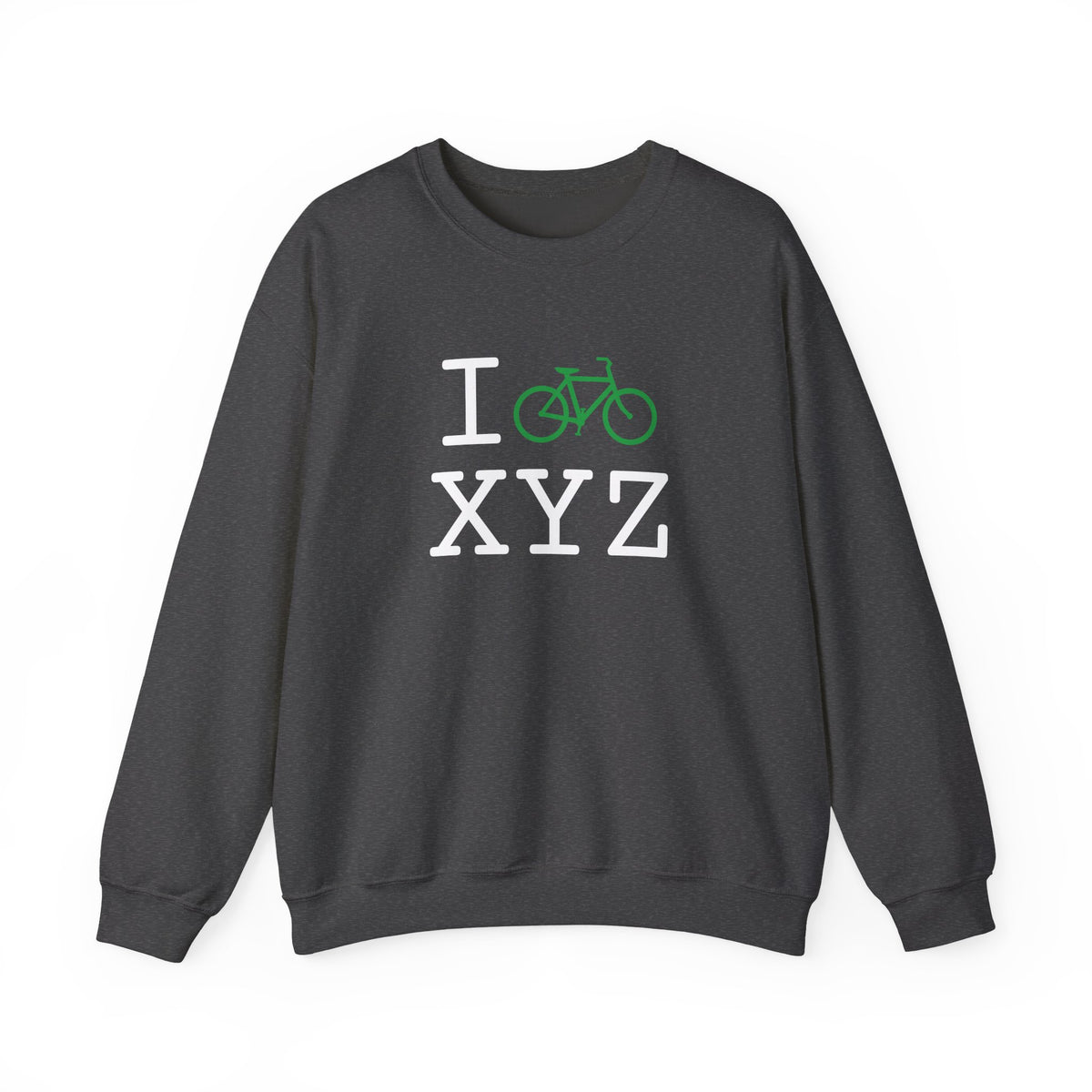 I Bike sweatshirt, green bike