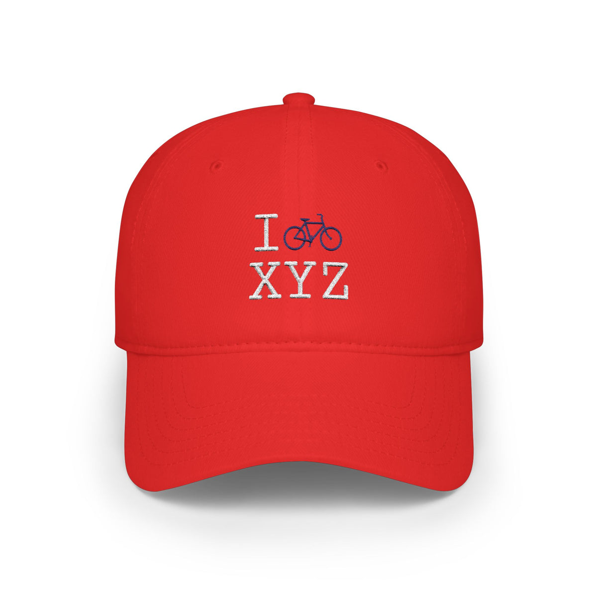 I Bike baseball cap, navy bike