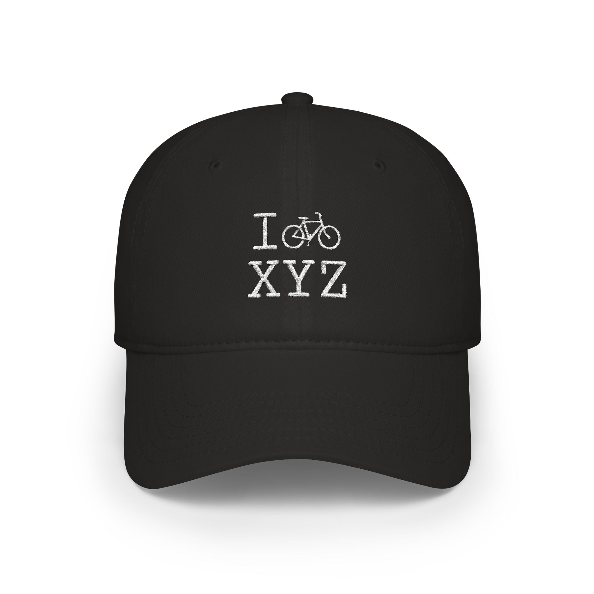 I Bike baseball cap, white bike