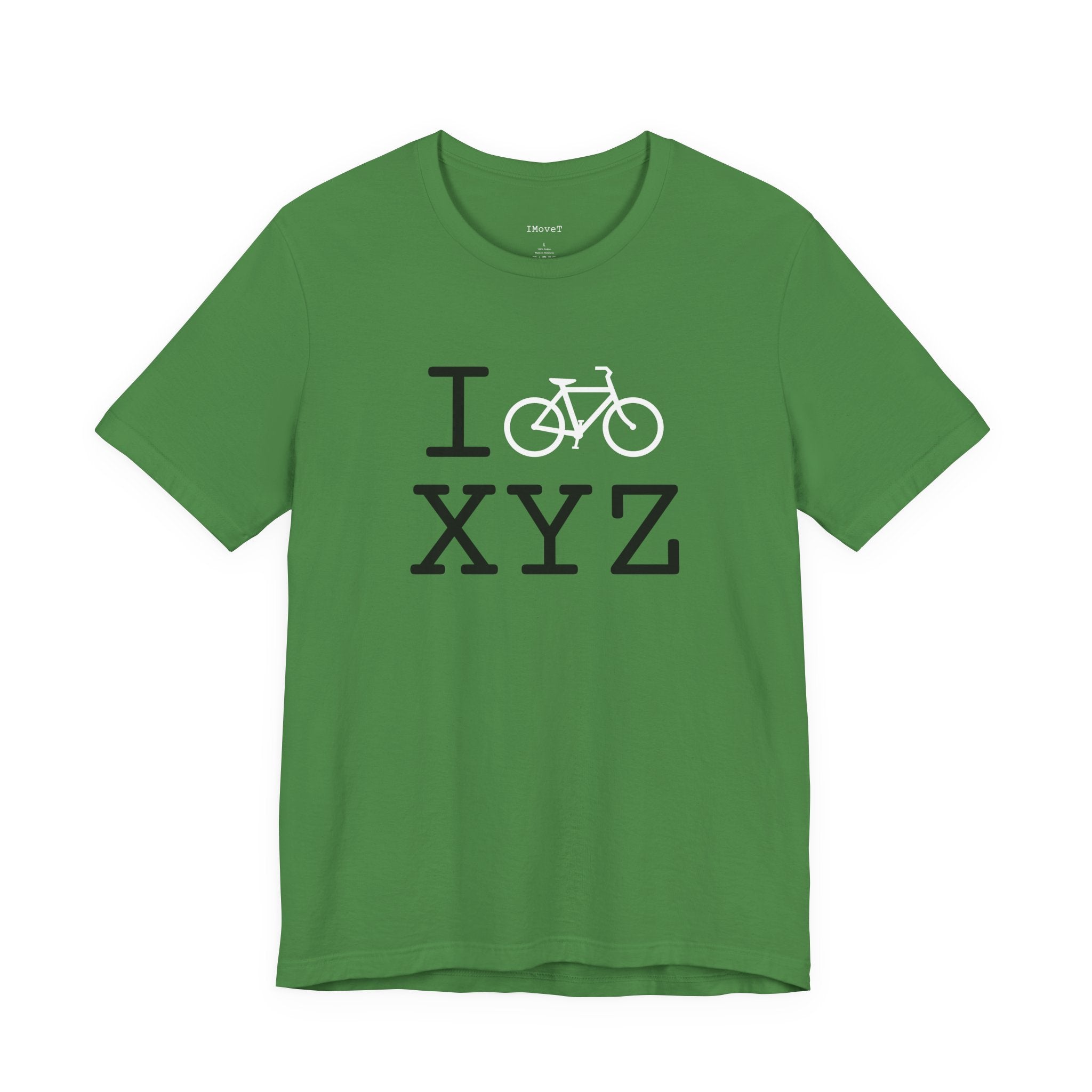 I Bike ___ unisex T, white bike