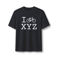 "I Bike ___" athletic T, white bike