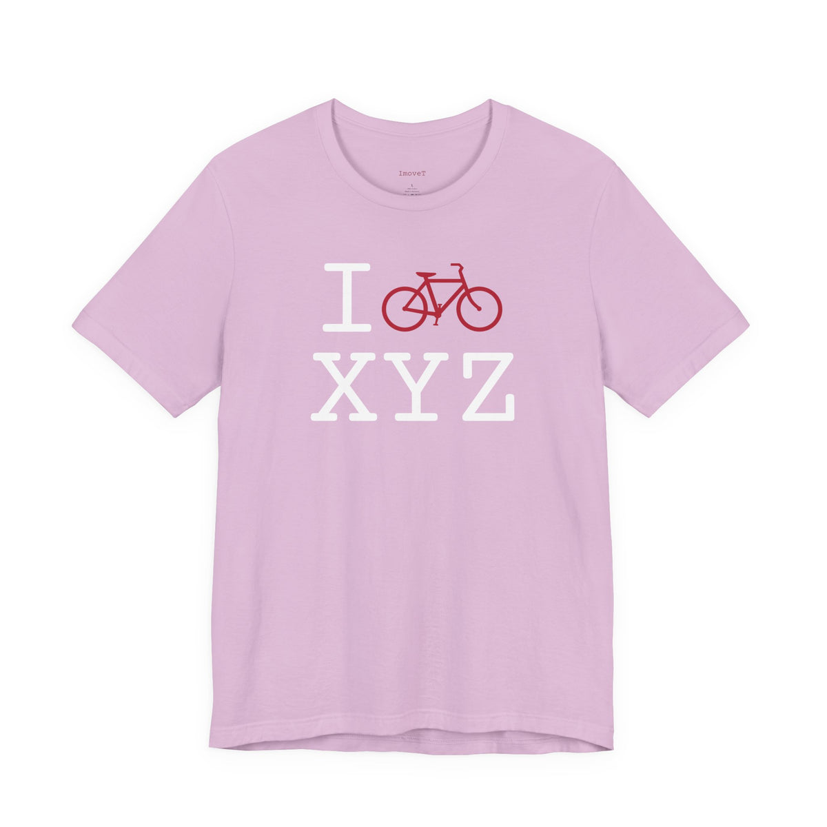 I Bike unisex T, crimson bike