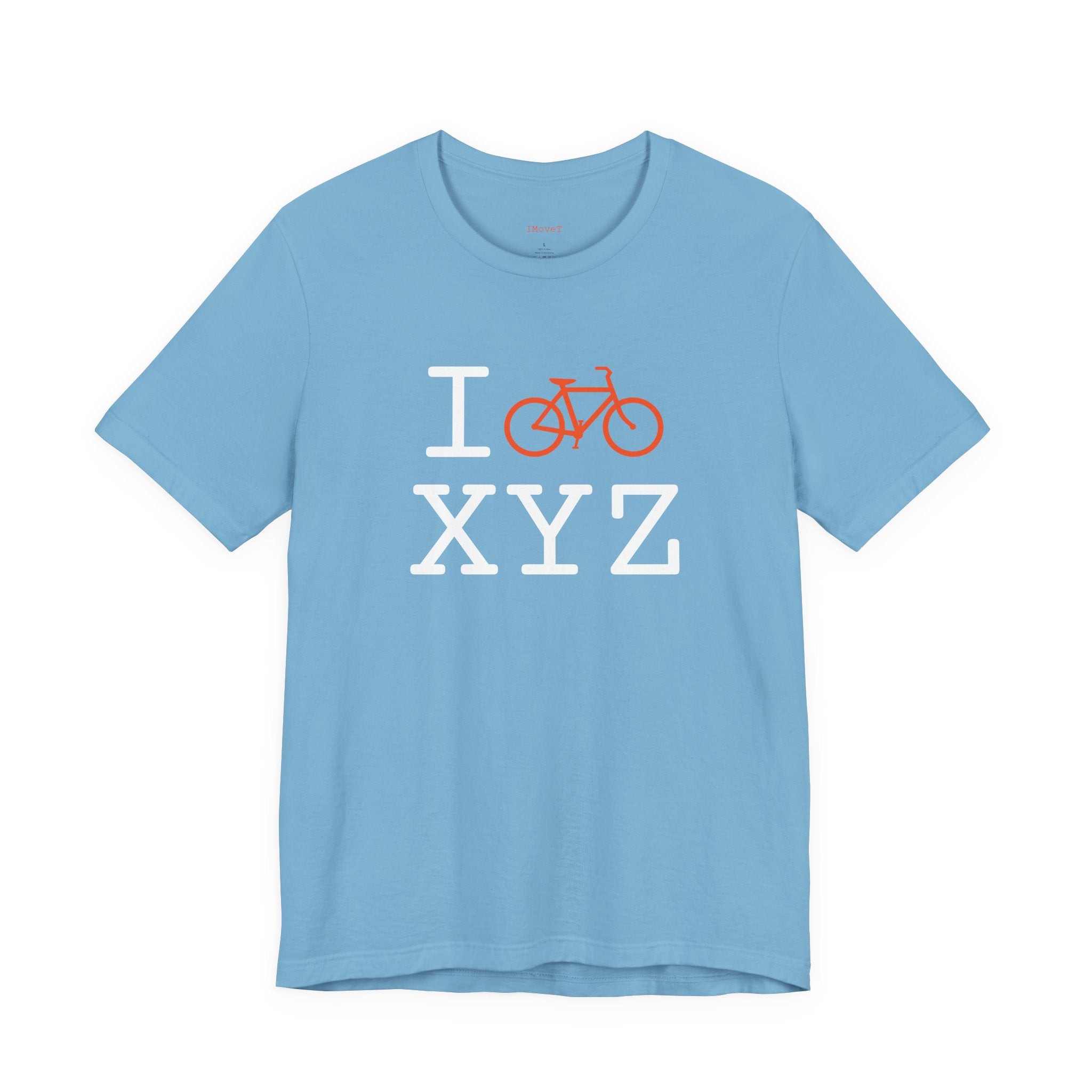 I Bike ___ unisex T, orange bike