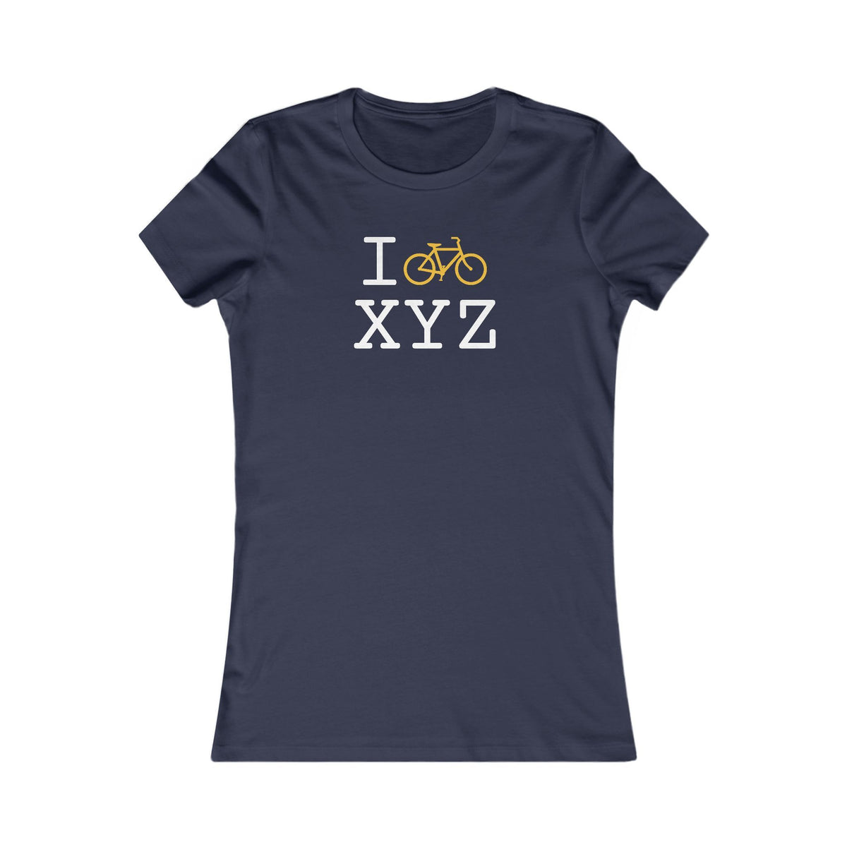 I Bike women's T, yellow bike