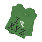 I Run unisex T, white logo