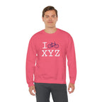 I Bike sweatshirt, purple bike