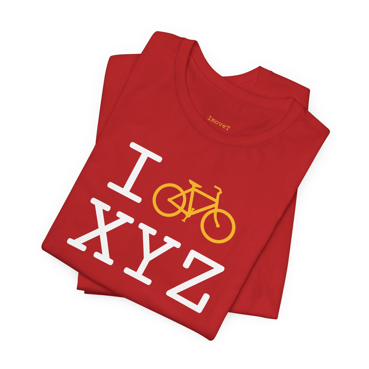 I Bike unisex T, yellow bike
