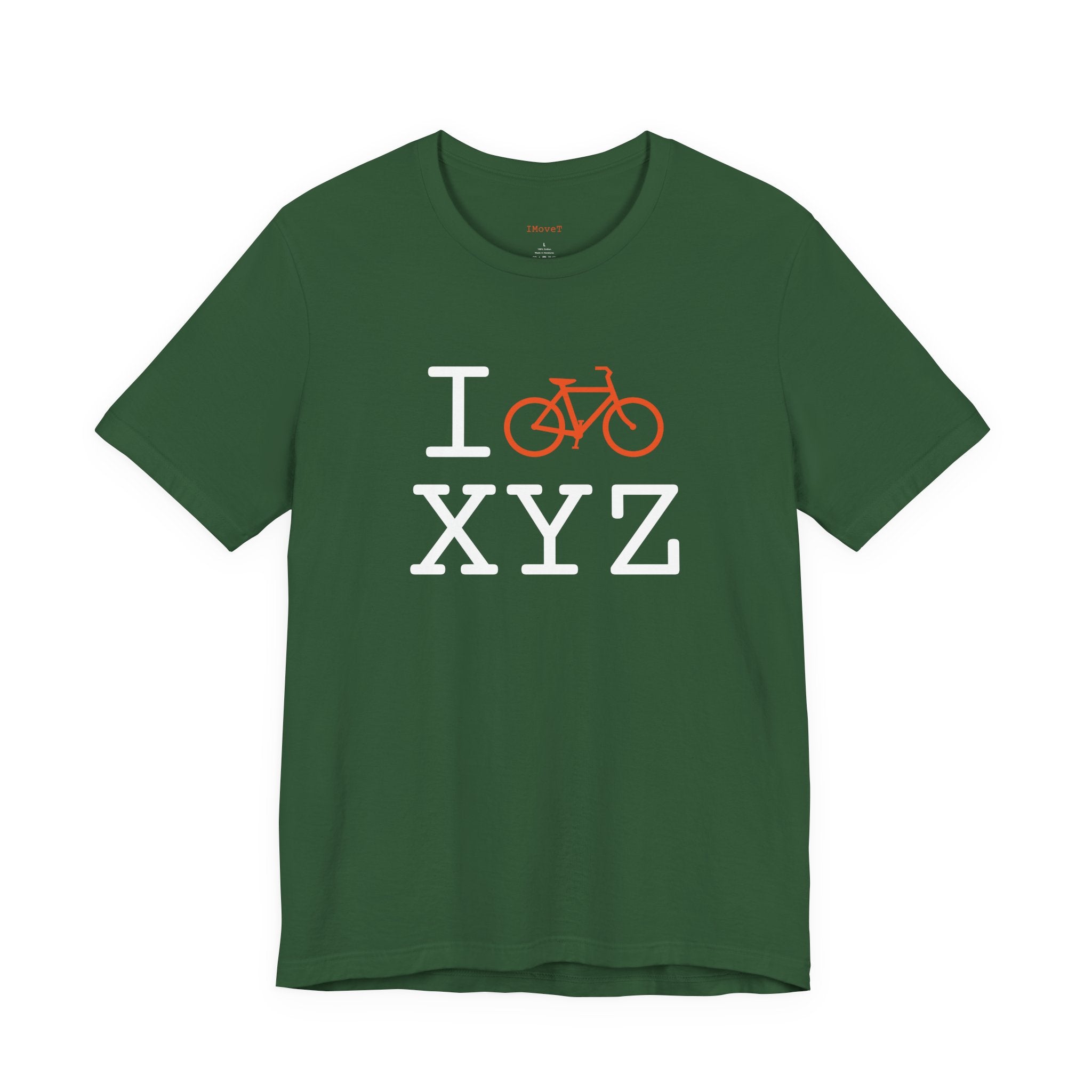 I Bike ___ unisex T, orange bike