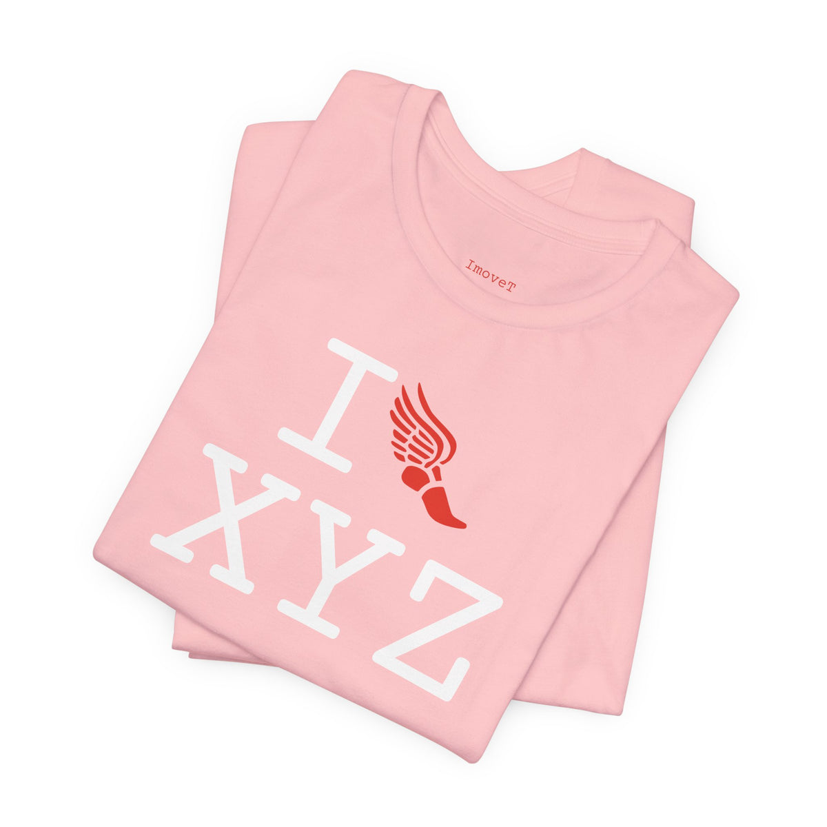 I Run unisex T, red logo