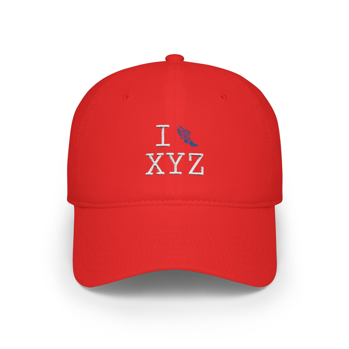 I Run baseball cap, blue logo