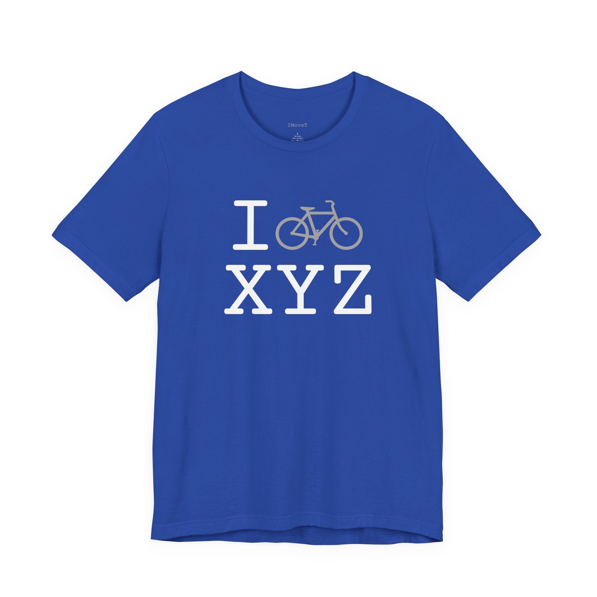I Bike ___ unisex T, grey bike