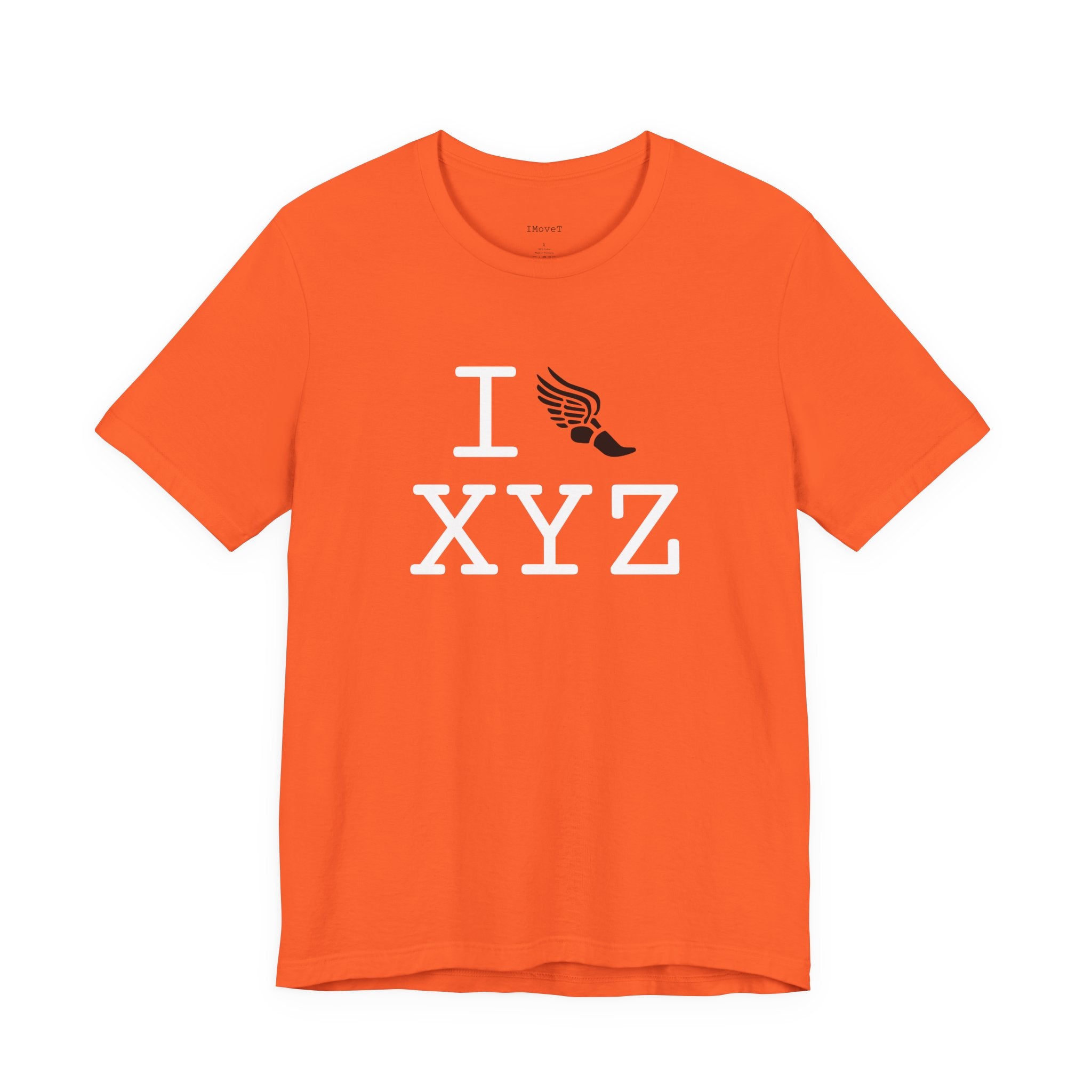 I Run ___ unisex T, black logo